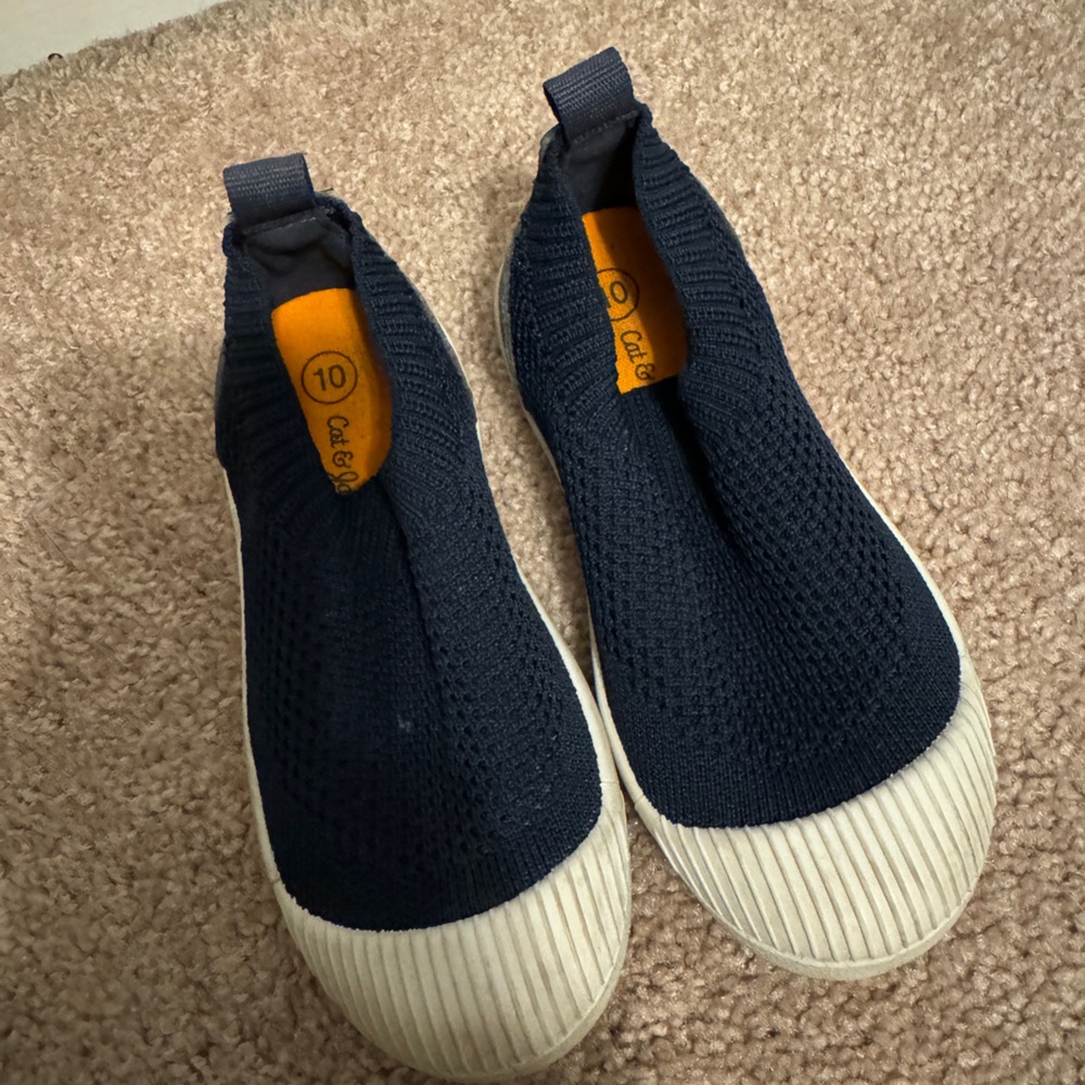 Navy slip on shoes